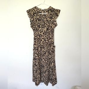 Cheetah Print Dress with Buttons 🐆